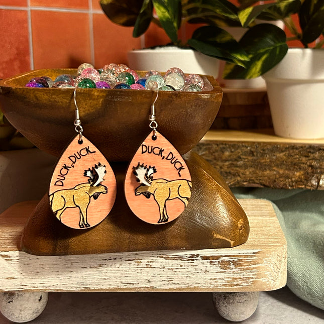 Duck, Duck Moose Earrings – Lightweight Hypoallergenic Wood Jewelry