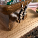 Earrings - Cat Clock Earrings with Blue Bow Tie – Whimsical Cat Lover Jewelry