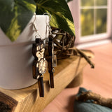 Earrings - Cat Clock Earrings with Blue Bow Tie – Whimsical Cat Lover Jewelry