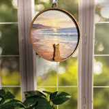 Pet Memorial Sun Catcher — Personalized Dog or Cat Ornament, Rainbow Bridge Gift