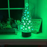 LED Paw Print Christmas Tree