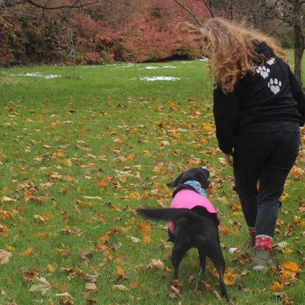 Glitter and Rhinestone Paw Prints Full Zip Sweatshirt