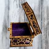 Paw Print Hinged Wood Box | Memorial Box | Jewelry Box | 6" x 4" x 3.5"