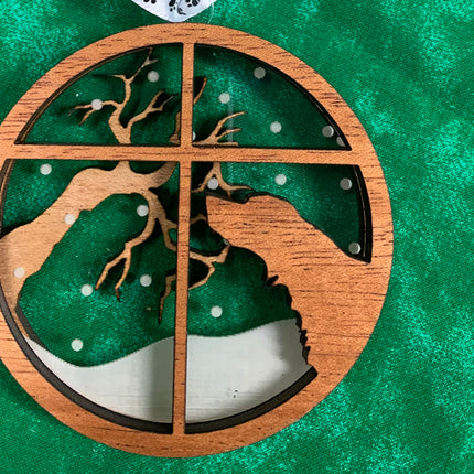 Setter Snowy Window Ornament / Dog Breed Christmas Ornament