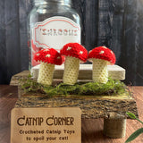 'Shrooms / Crinkle Catnip Crocheted Mushroom Toys