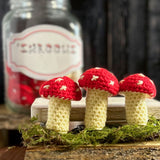 'Shrooms / Crinkle Catnip Crocheted Mushroom Toys