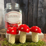 'Shrooms / Crinkle Catnip Crocheted Mushroom Toys