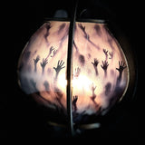 Cat-Shaped Wood Lantern with Spooky Soul Hands Belly – A Creepy Touch for Your Halloween Home!