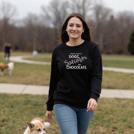 Dogs, Sarcasm & Chocolate Long Sleeve T-Shirt