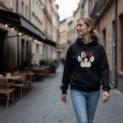 Glitter & Rhinestones Heart Paw Hoodie