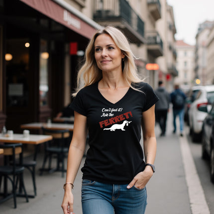 Can't Find It? Ask the Ferret! V-Neck T-Shirt