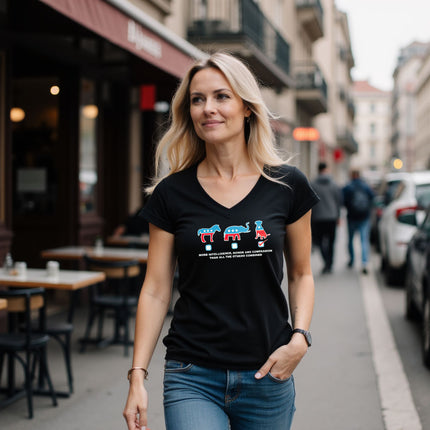 Vote Dog V-Neck T-Shirt