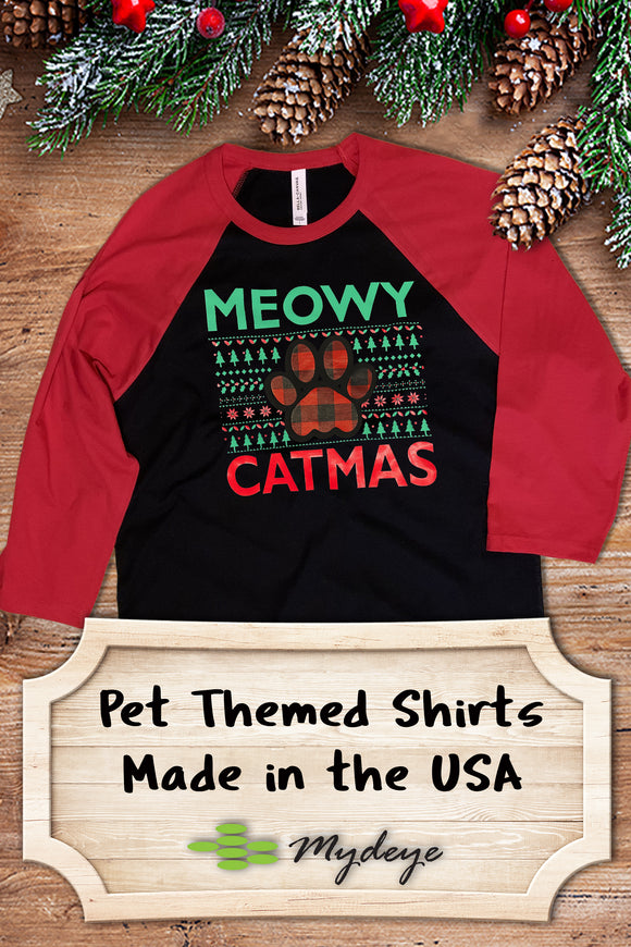 Meowy CATmas Shirt - LIMITED EDITION RAGLAN