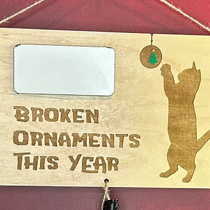 Sign - Broken Ornament This Year Safety Record by Mydeye