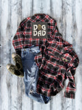 Dog Dad Embroidered Flannel Shirt
