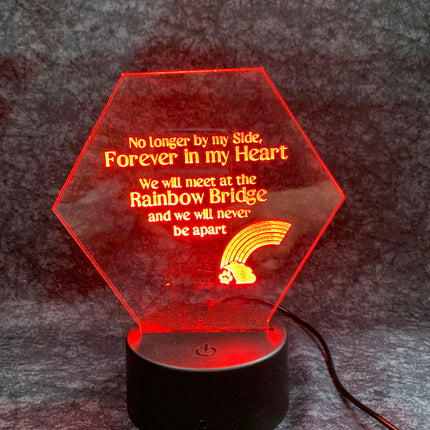 LED Rainbow Bridge Pet Memorial