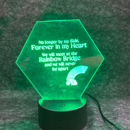 LED Rainbow Bridge Pet Memorial