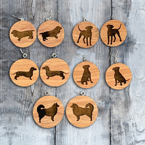 Dog Breed Specific Wood Earrings