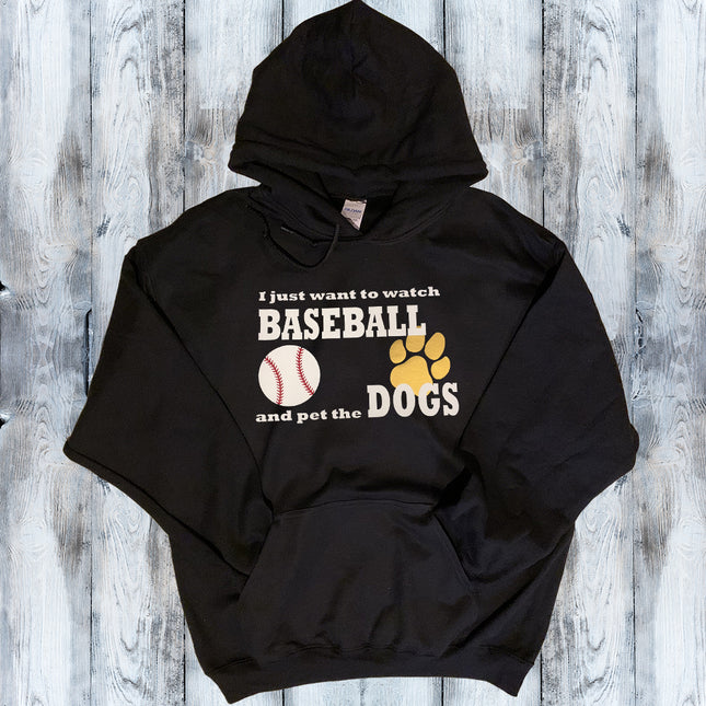 Watch Baseball and Pet the Dog Cat Hoodie