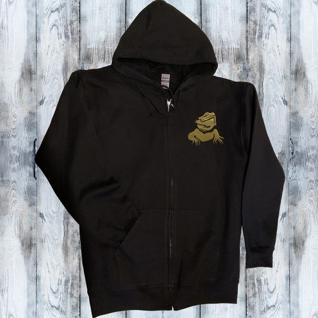 Respect the Beard Bearded Dragon Zip-Up Hoodie