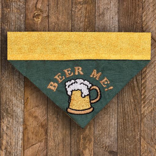 Beer Me / Over the Collar Dog Bandana - Mydeye