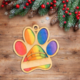 Personalized Rainbow Bridge Ornament / Memorial Dog Christmas Ornament
