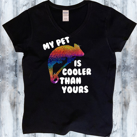 Chameleon - My Pet is Cooler than Yours V-Neck T-Shirt