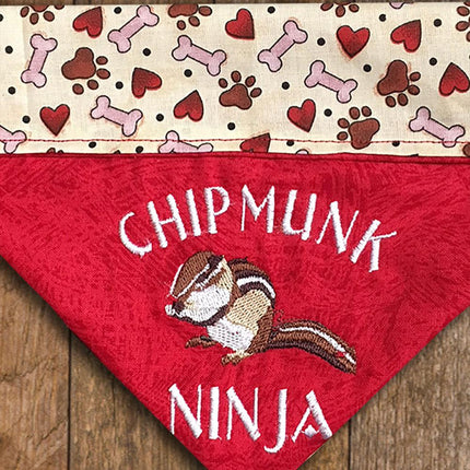 Chipmunk Ninja / Over the Collar Dog Bandana - Mydeye
