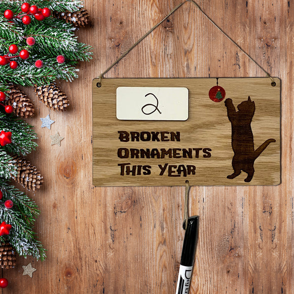 Sign - Broken Ornament This Year Safety Record by Mydeye