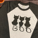 Black Cat Boo Shirt - LIMITED EDITION RAGLAN
