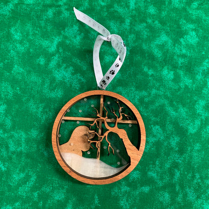 Cocker Spaniel Snowy Window Ornament / Dog Breed Christmas Ornament