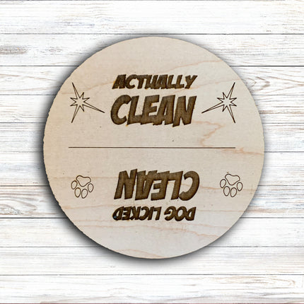 Dog Licked Clean Dishwasher Magnet — Funny Clean Dirty Spinning Magnet, Dog Mom Gift
