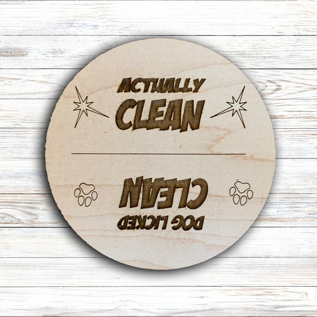 Dog Licked Clean Dishwasher Magnet — Funny Clean Dirty Spinning Magnet, Dog Mom Gift