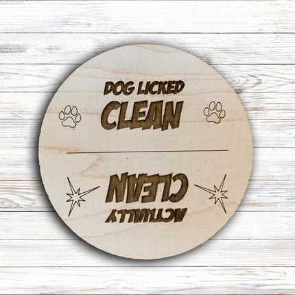 Dog Licked Clean Dishwasher Magnet — Funny Clean Dirty Spinning Magnet, Dog Mom Gift
