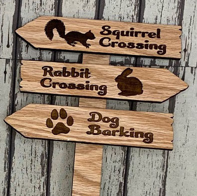 Wood Garden Sign - Varmint Crossing