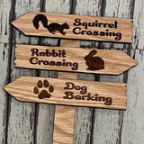 Wood Garden Sign - Varmint Crossing