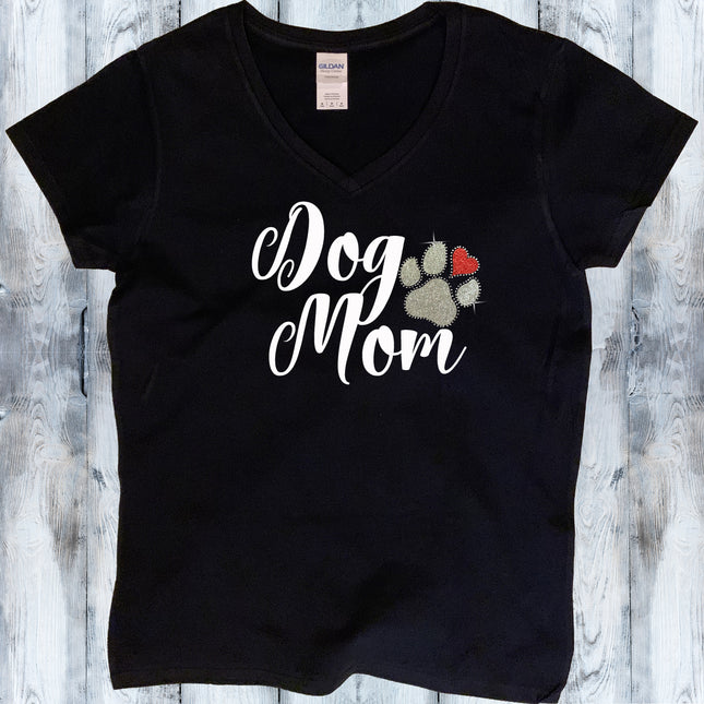 Dog Mom V-Neck T-Shirt