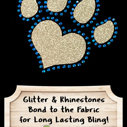 Glitter and Rhinestone Paw Prints T-Shirt