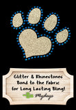 Glitter and Rhinestone Paw Prints Raglan 3/4 Sleeve
