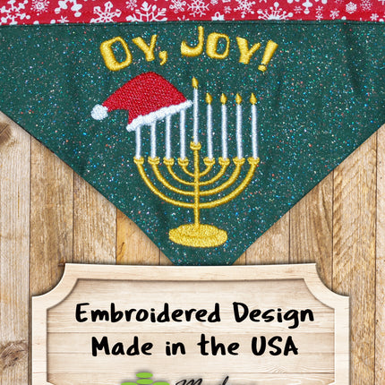 Oy Joy / Holiday Hanukkah Christmas Dog Bandana