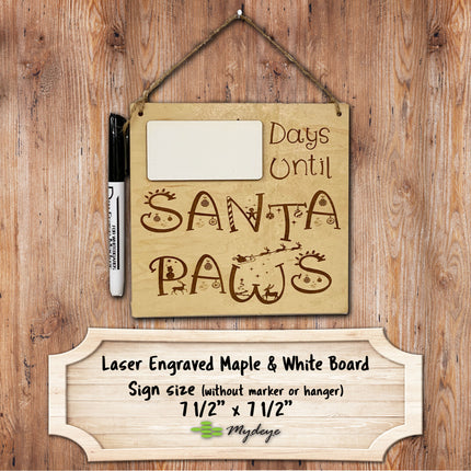 Sign - Days Until Santa Paws by Mydeye