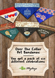 Holiday Bandana Gift 6 - Pack / Over the Collar Dog Bandanas Pack #3