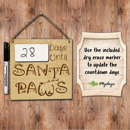 Sign - Days Until Santa Paws by Mydeye