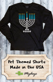 Paw Print Menorah Chanukah Shirt