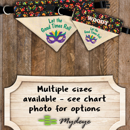 Mardi Gras Let the Good Times Roll / Over the Collar Dog Bandana