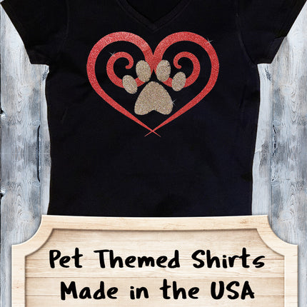 Shirt - Glitter Spiral Heart