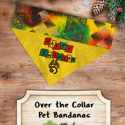 Holiday Bandana Gift 6 - Pack / Over the Collar Dog Bandanas Pack #4