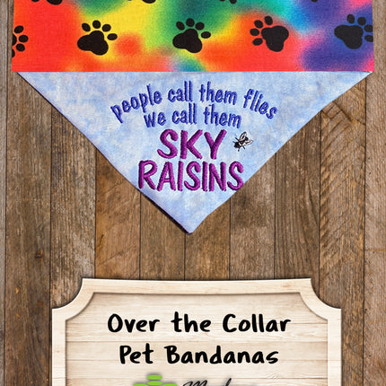Sky Raisins / Over the Collar Dog Bandana