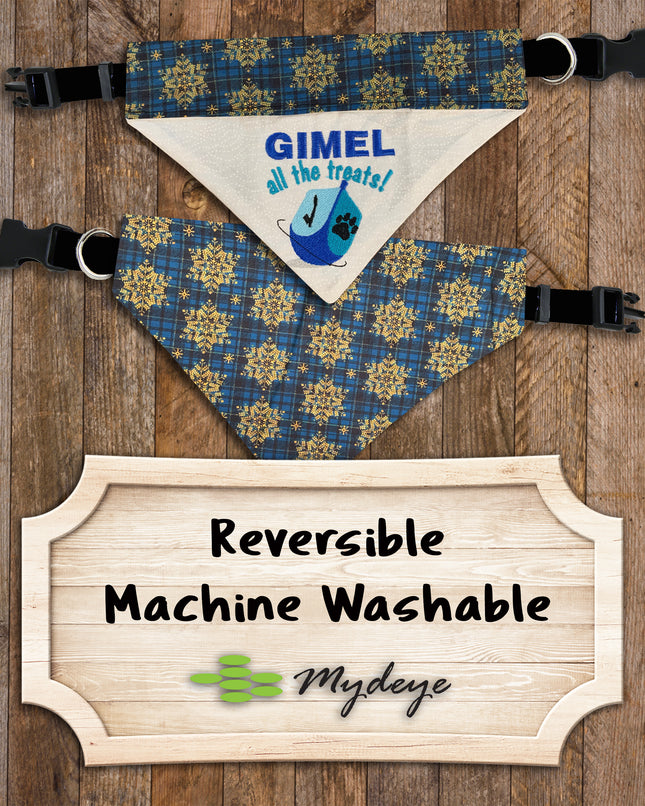 Gimel All the Treats Dog Bandana / Hannukah Over the Collar Dog Bandana