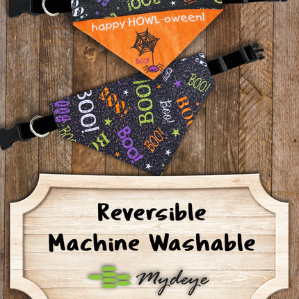Happy Howl-oween! / Over the Collar Halloween Dog Bandana